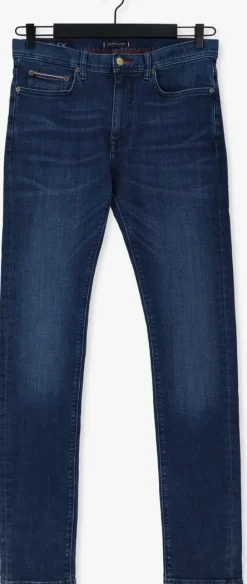 blauwe tommy hilfiger slim fit jeans core slim bleecker bridger ind