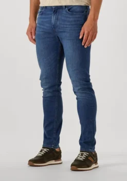 blauwe tommy hilfiger slim fit jeans slim bleecker sstr lake blue