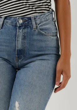 blauwe tommy hilfiger straight leg jeans new classic straight hw a babe