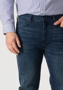 blauwe tommy hilfiger straight leg jeans core bleecker deep blue