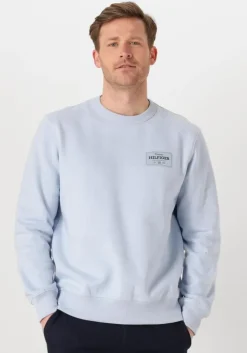 blauwe tommy hilfiger sweater monotype label sweatshirt