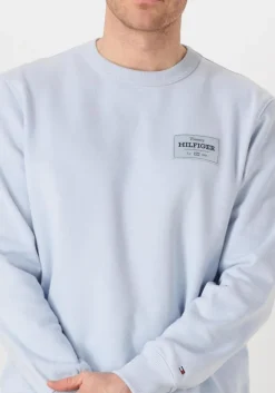 blauwe tommy hilfiger sweater monotype label sweatshirt