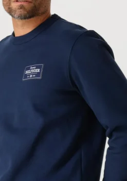 blauwe tommy hilfiger sweater monotype label sweatshirt