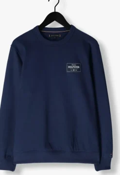 blauwe tommy hilfiger sweater monotype label sweatshirt