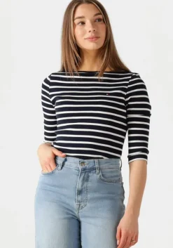 blauwe tommy hilfiger tops & t-shirts new cody slim boat-nk 3/4slv