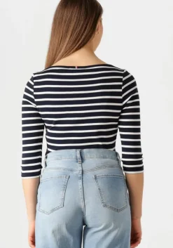 blauwe tommy hilfiger tops & t-shirts new cody slim boat-nk 3/4slv