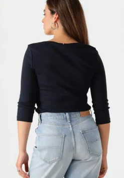 blauwe tommy hilfiger tops & t-shirts new cody slim boat-nk 3/4slv