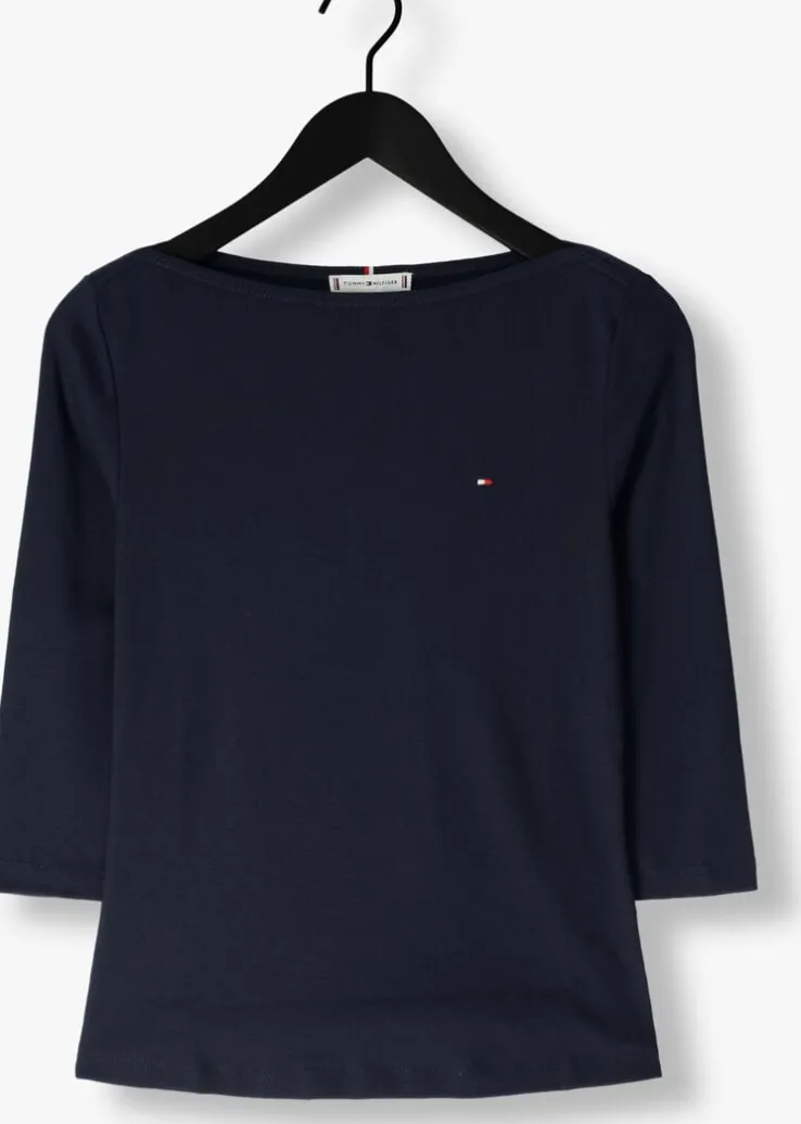 blauwe tommy hilfiger tops & t-shirts new cody slim boat-nk 3/4slv