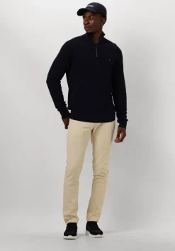 blauwe tommy hilfiger trui refined structure zi