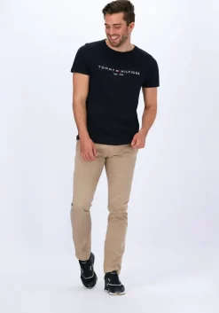 blauwe tommy hilfiger t-shirt tommy logo tee