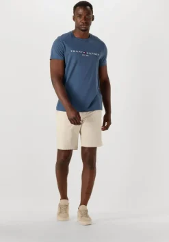 blauwe tommy hilfiger t-shirt tommy logo tee
