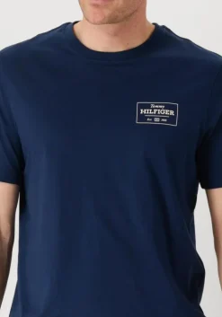 blauwe tommy hilfiger t-shirt monotype printed label tee