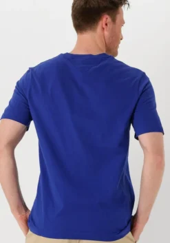 blauwe tommy hilfiger t-shirt ess seasonal reg fit solid tee