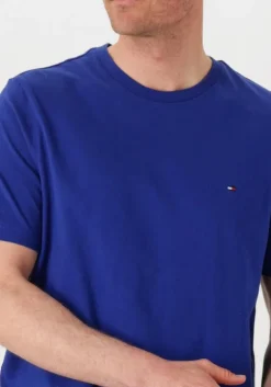 blauwe tommy hilfiger t-shirt ess seasonal reg fit solid tee