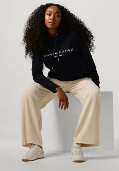 blauwe tommy hilfiger t-shirt heritage boat neck tee 3/4