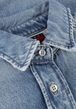 blauwe tommy jeans blouses relaxed fit overshirt ai6037 ext