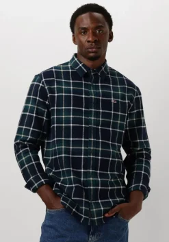 blauwe tommy jeans casual overhemd tjm reg check flanne shirt