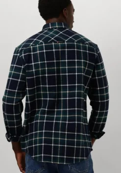blauwe tommy jeans casual overhemd tjm reg check flanne shirt