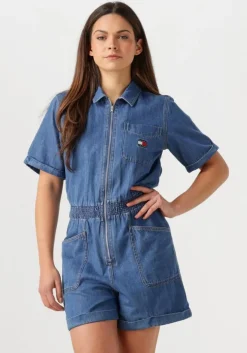 blauwe tommy jeans playsuits tjw lt denim playsuit