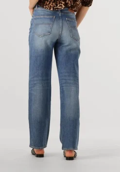 blauwe tommy jeans straight leg jeans layla hr slim str bi0134