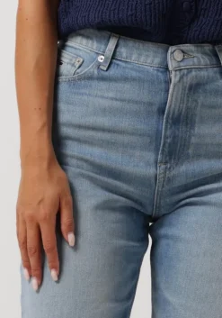 blauwe tommy jeans straight leg jeans julie uh str ch0115