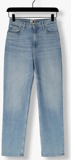 blauwe tommy jeans straight leg jeans julie uh str ch0115