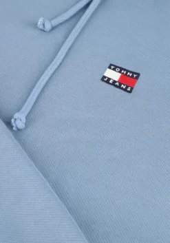 blauwe tommy jeans sweater tjm reg badge hoodie ext