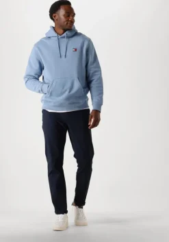 blauwe tommy jeans sweater tjm reg badge hoodie ext