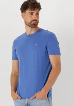blauwe tommy jeans t-shirt tjm xslim jaspe htr tee ext