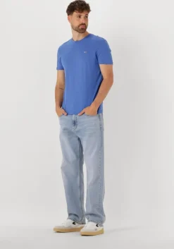 blauwe tommy jeans t-shirt tjm xslim jaspe htr tee ext