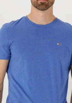 blauwe tommy jeans t-shirt tjm xslim jaspe htr tee ext