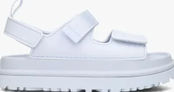 blauwe ugg platte sandalen k goldenglow