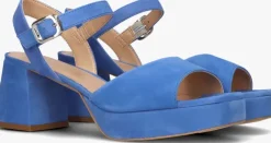 blauwe unisa sandalen met hak ney