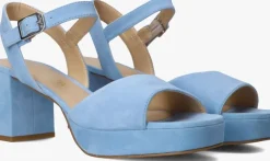 blauwe unisa sandalen met hak ney