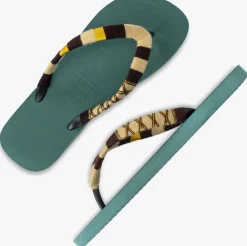 blauwe uzurii teenslippers indiana bronze