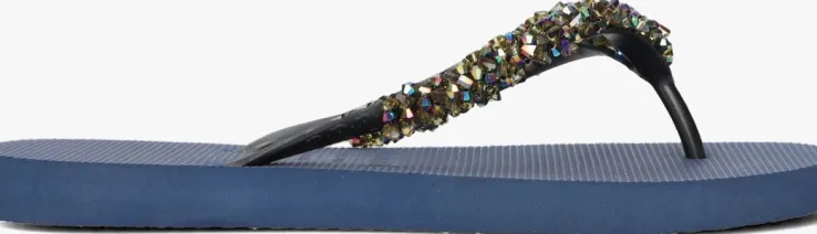 blauwe uzurii teenslippers classic aby