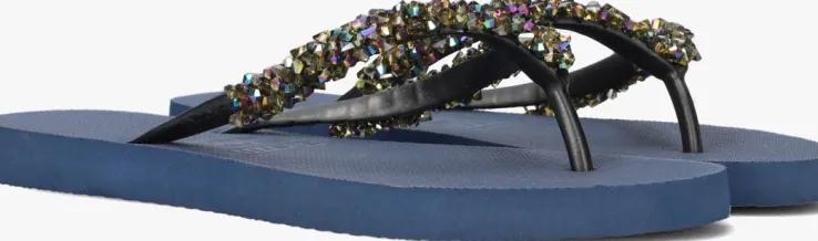 blauwe uzurii teenslippers classic aby