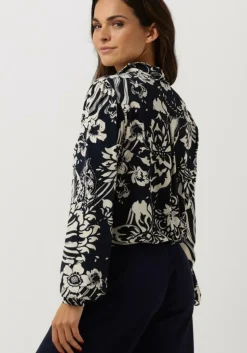 blauwe vanilia blouses swirl blouse