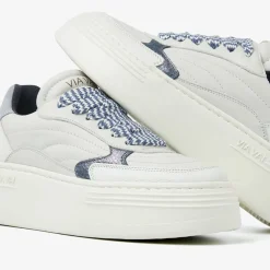 blauwe via vai lage sneakers isa josie