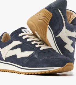 blauwe via vai lage sneakers mikki alex