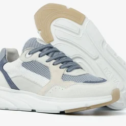 blauwe via vai lage sneakers vic celia