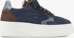 blauwe via vai lage sneakers isa josie