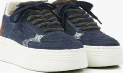 blauwe via vai lage sneakers isa josie