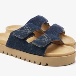 blauwe via vai slippers rae lidia