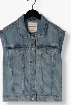 blauwe vingino gilet tiana