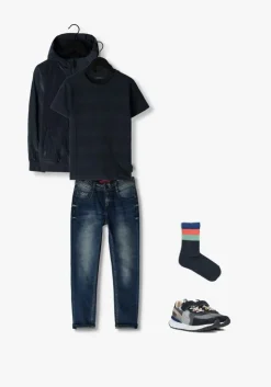 blauwe vingino skinny jeans apache