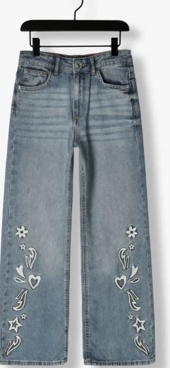 blauwe vingino wide jeans caroline