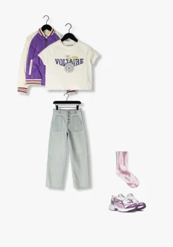 blauwe vingino wide jeans cassie pocket