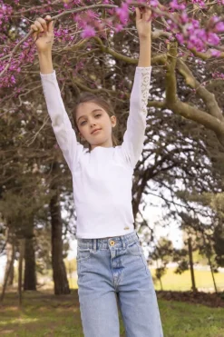 blauwe vingino wide jeans cassie