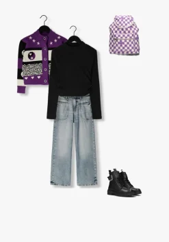 blauwe vingino wide jeans cassie